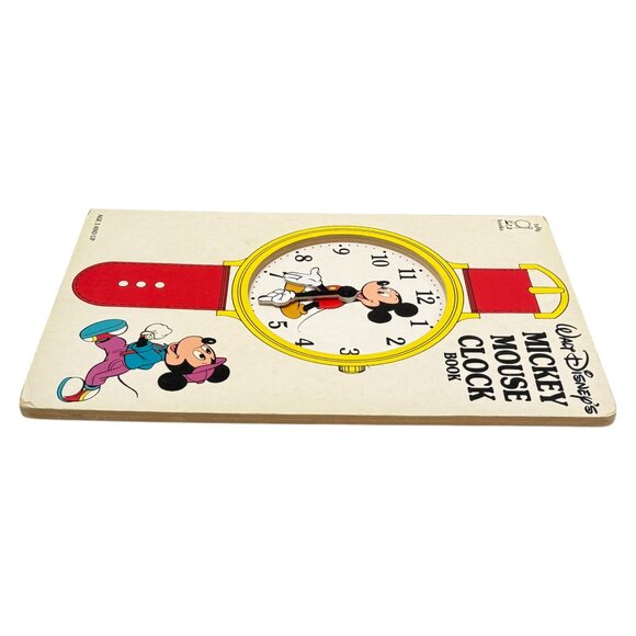 Walt Disneys Mickey Mouse Clock Working Hands Board Book Vintage 1988 - Picture 8 of 10